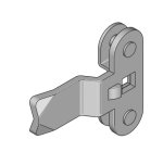 Latch bolt 3-point with trig, with door hinge catch