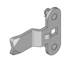 Latch bolt 3-point with trig, with retaining rings, assembly with  keyhole cover